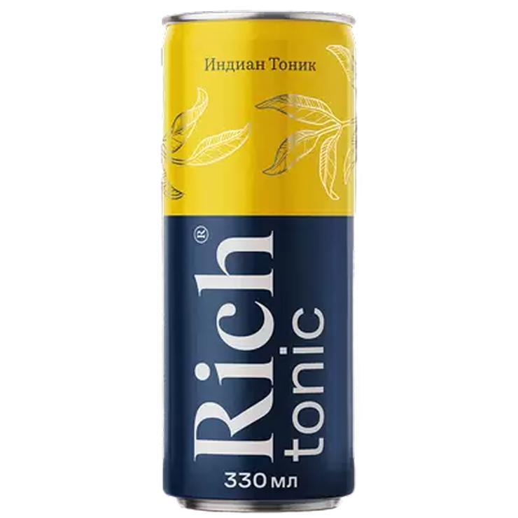 Напиток газированный Rich tonic Индиан 330 мл., ж/б