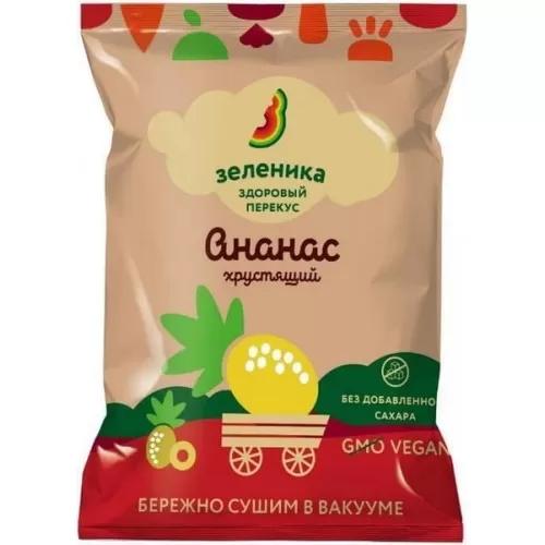 Перекус Зеленика здоровый из ананаса, 15 гр., флоу-пак