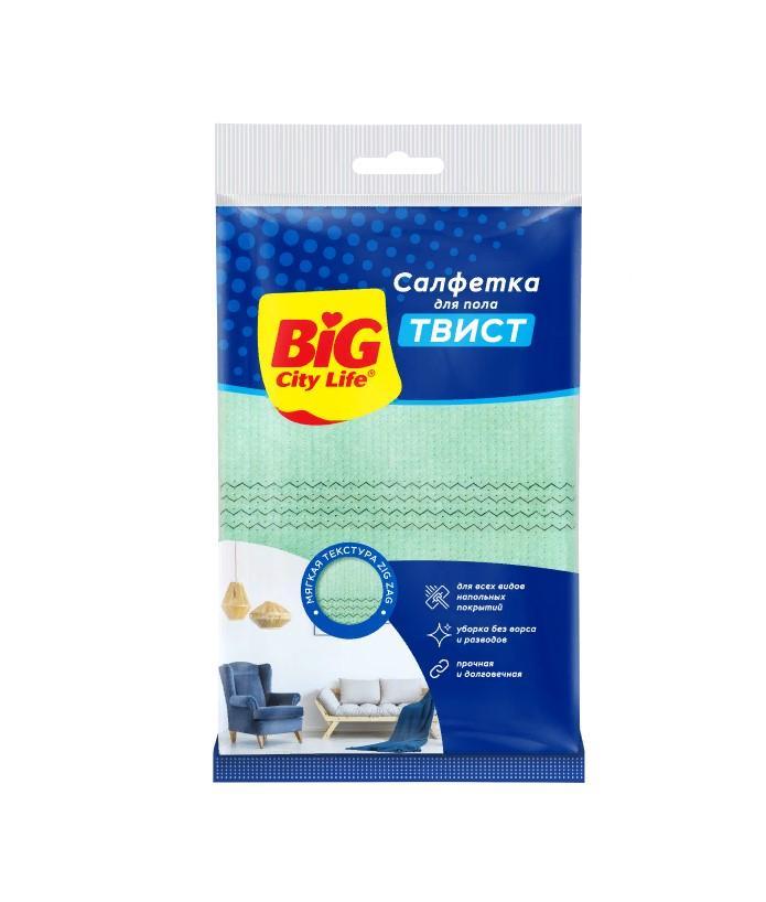 Салфетка для пола Big City Life вискозная твист 1 шт., флоу-пак