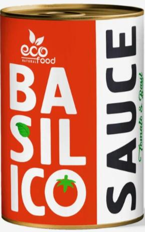 Соус Ecofood Basilico томатный c базиликом 420 гр., ж/б