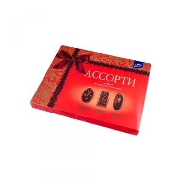 Конфеты Konti набор Ассорти шоколадные в молочном шоколаде, 235 гр., картон