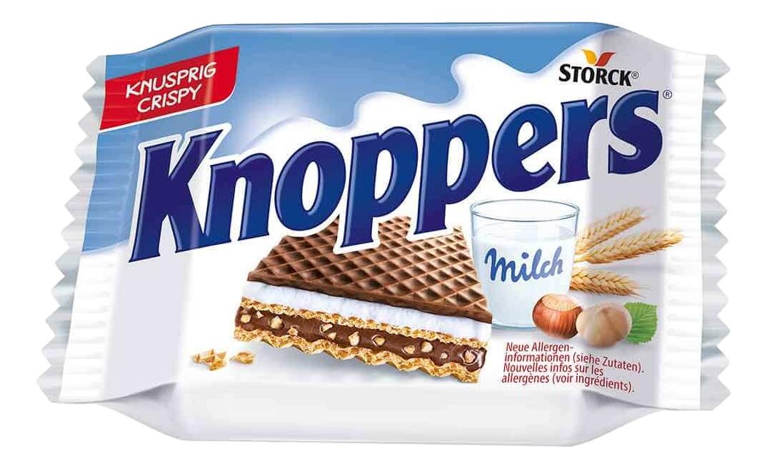 Печенье вафельное Knoppers 25 гр., флоу-пак