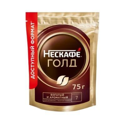 Кофе Нескафе голд растворимый 75 гр., дой-пак