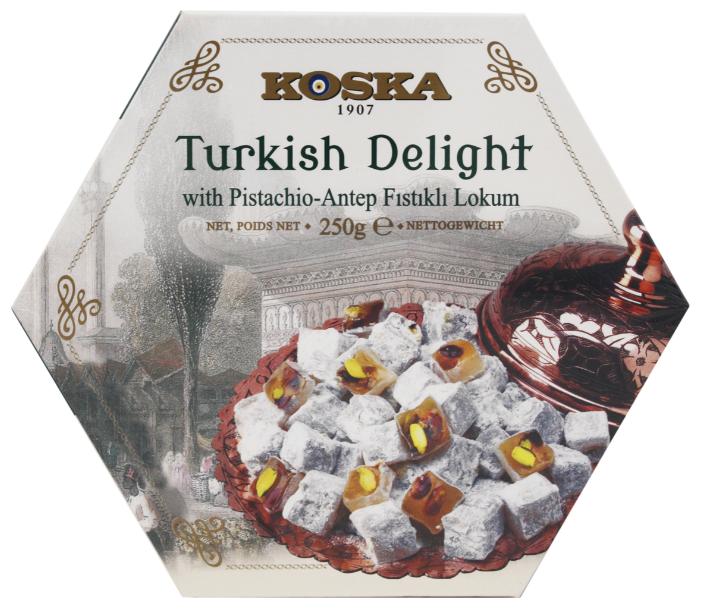 Рахат-лукум KOSKA с фисташками 250 гр., картон