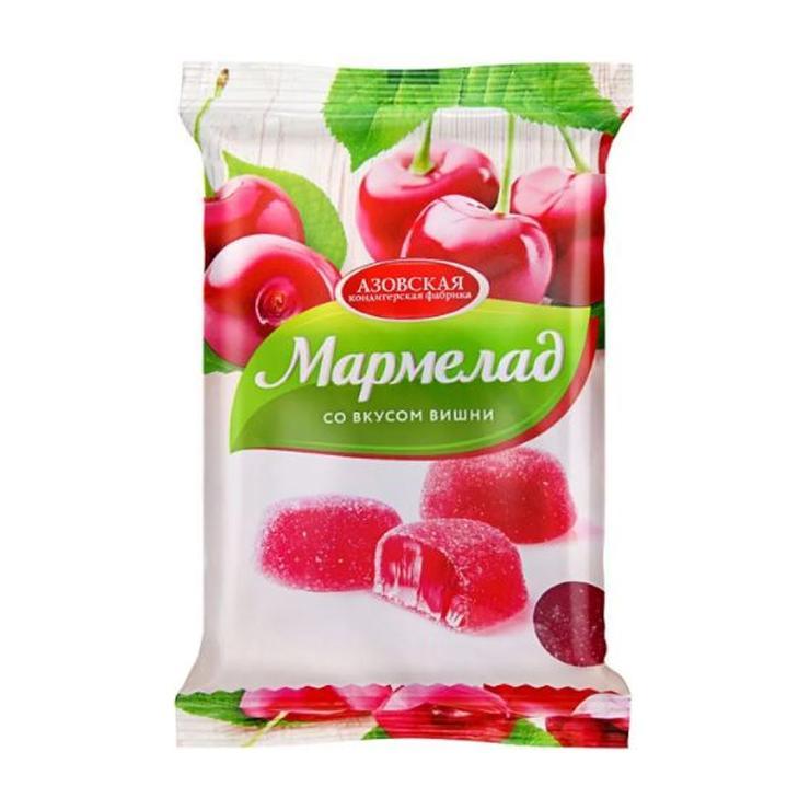 Мармелад Азовская КФ желейный вишня 300 гр., флоу-пак
