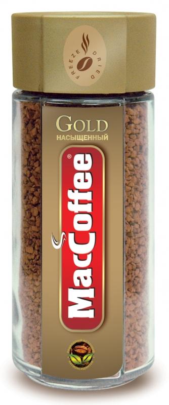 Кофе Gold Насыщенный, MacCoffee, 100 гр., стекло