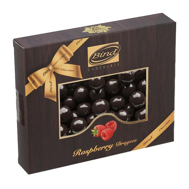 Драже Bind Малина в темном шоколаде 100 гр., картон
