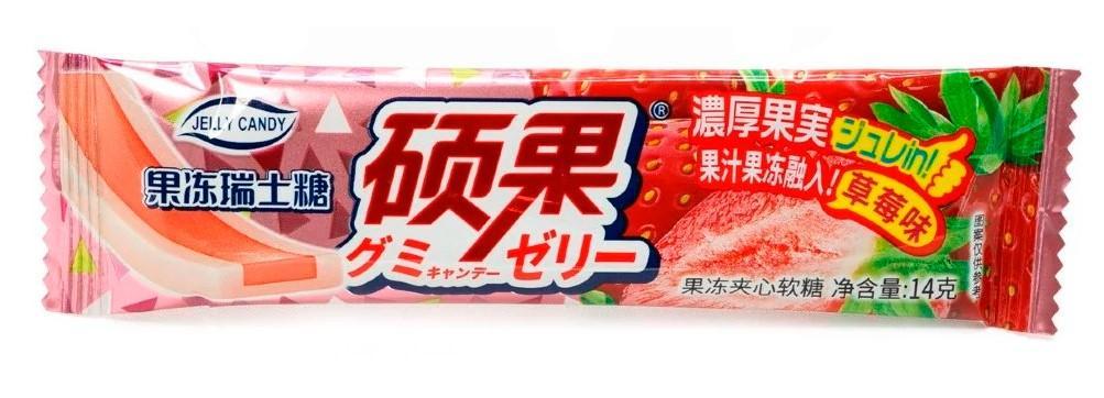 Конфеты жевательные Jelly Candy клубника 14 гр., флоу-пак