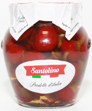 Перец Santolino Черри в оливковом масле , 290 гр, стекло