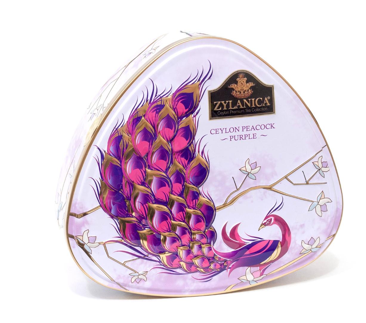 Чай Zylancia Ceylon Peacock, Purple, чёрный, 100 гр., ж/б