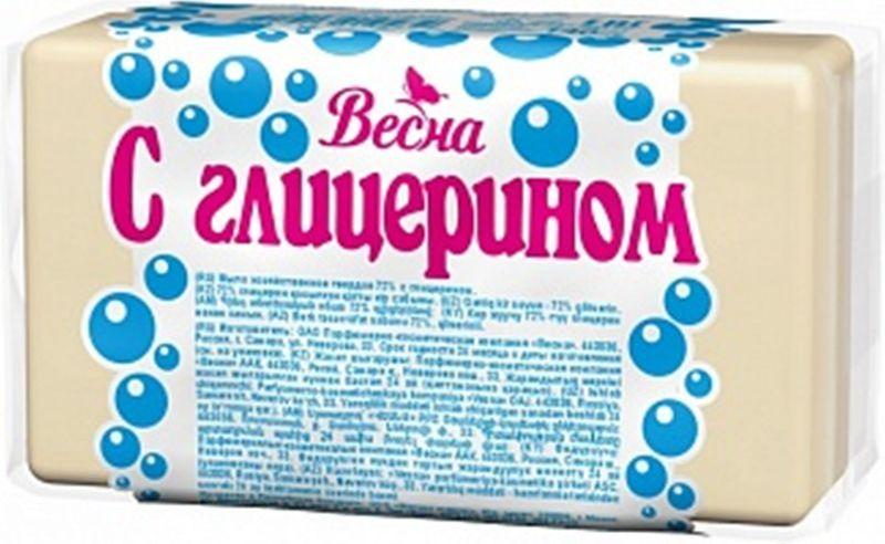 Мыло хозяйственное с глицерином 72% Весна, 140 гр., пластиковая упаковка