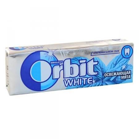 Жевательная резинка Orbit White освежающая мята без сахара 13.6 гр., обертка