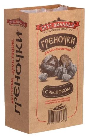 Гренки Вкус Вилладж, Чеснок, 100 гр., картон