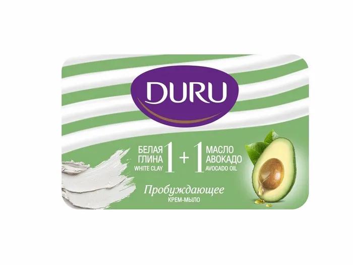 Крем-мыло DURU 1+1 Глина и авокадо 80 гр., флоу-пак