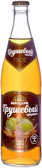 Напиток газированный Бочкари грушевый аромат 500 мл., стекло