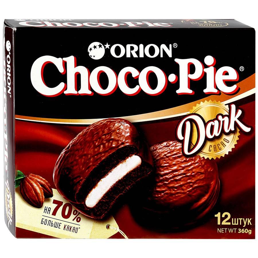 Пирожное ORION Choco Pie Dark в глазури 360 гр., картон