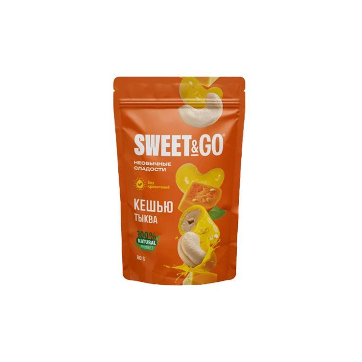 Конфеты SWEET&GO кешью тыквенная глазурь 80 гр., дой-пак
