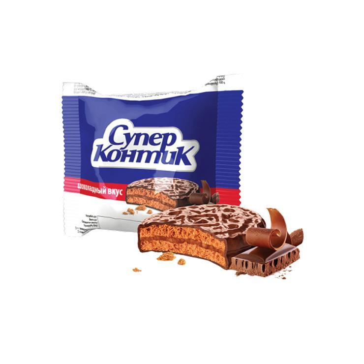 Печенье Конти Супер-к шоколад 50 гр., флоу-пак