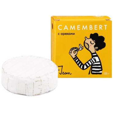 Сыр JEAN Камамбер с орехами 125 гр., картон