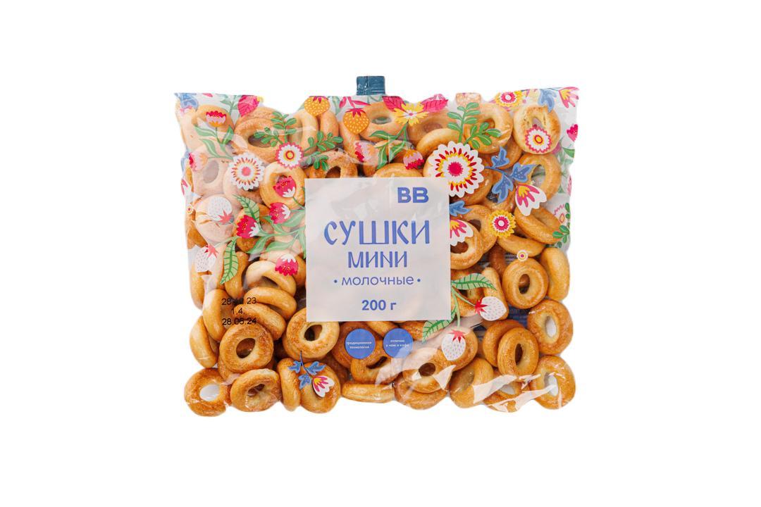 Сушки-мини Вкусвилл Молочные, 200 гр., флоу-пак