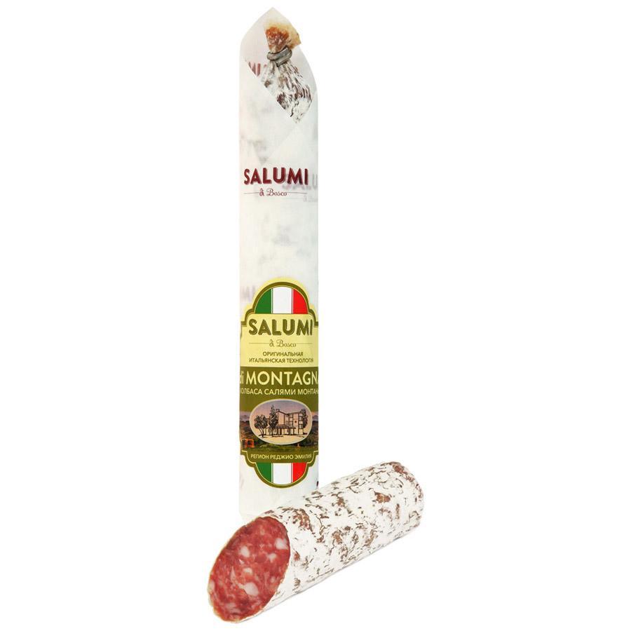 Колбаса Salumi di Bosco Салями Монтанья сыровяленная полусухая, 200 гр., бумага