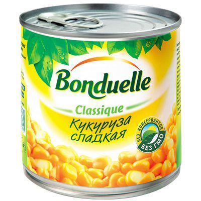 Кукуруза Bonduelle сладкая в зернах 170 гр., ж/б