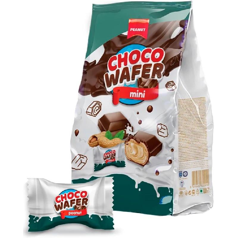 Вафли CHOCO WAFER Peanut мини в шоколаде с начинкой Арахис 140 гр., флоу-пак