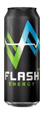 Напиток энергетический Flash up Energy безалкогольный газированный, 450 мл., ж/б