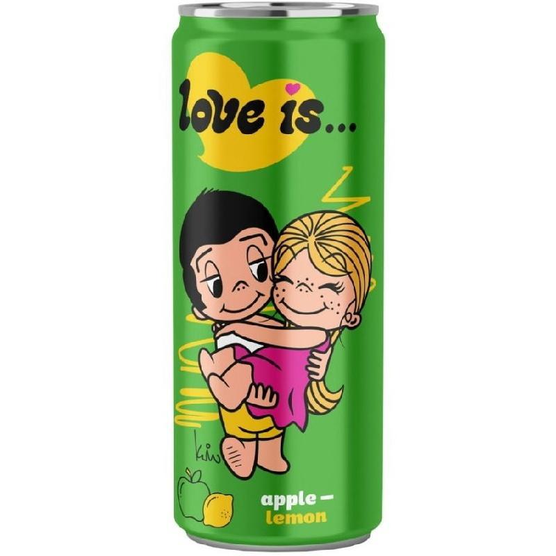 Напиток газированный Love is... яблоко лимон 330 мл., ж/б