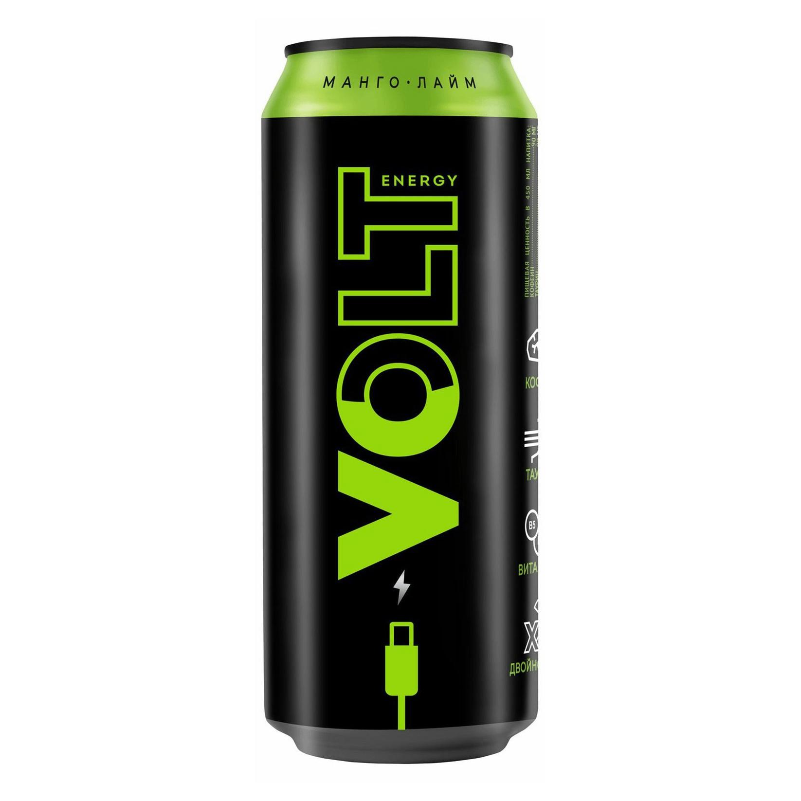 Напиток энергетический Volt Energy манго лайм 450 мл., ж/б