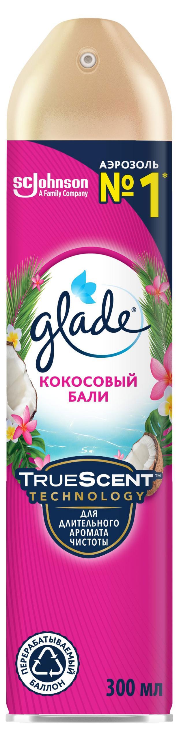 Освежитель воздуха Glade Кокосовый Бали 300 мл., баллон