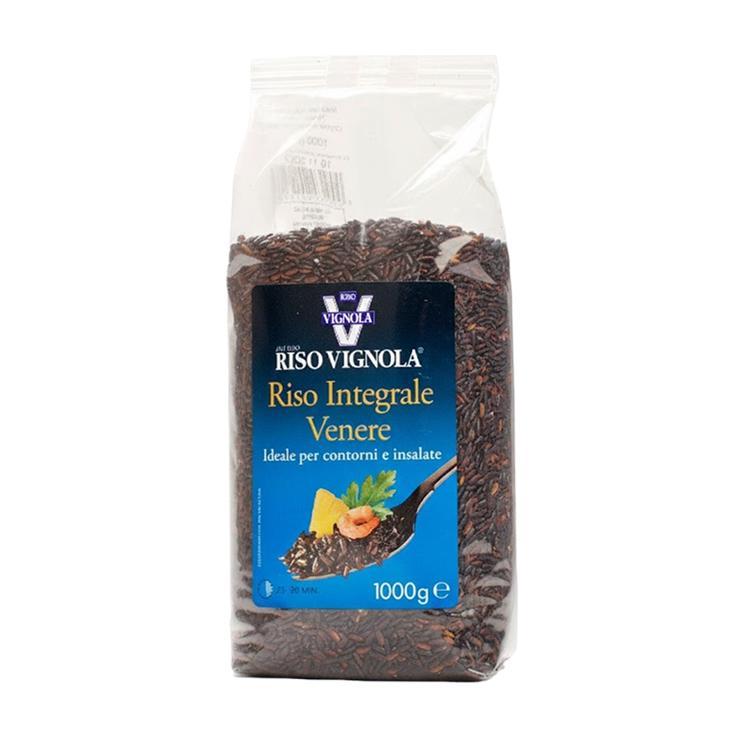 Рис Riso Vignola длиннозерный черный 1 кг., флоу-пак
