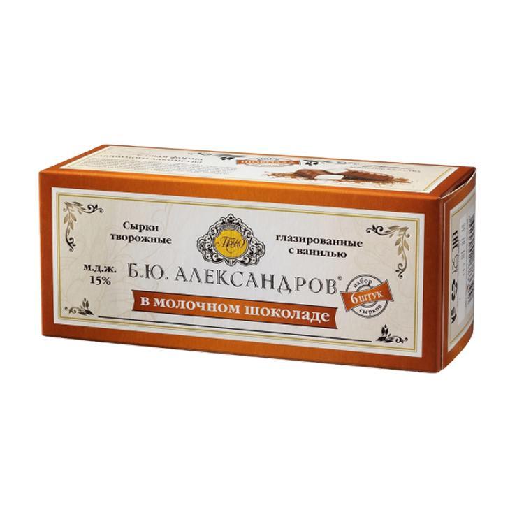 Сырок Б.Ю. Александров глазированный 15% 150 гр., картон