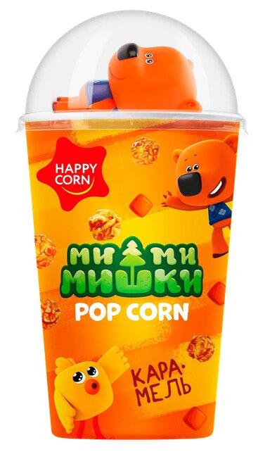 Воздушная кукуруза Happy Corn Мимимишки с игрушкой Карамель 15 гр., картон