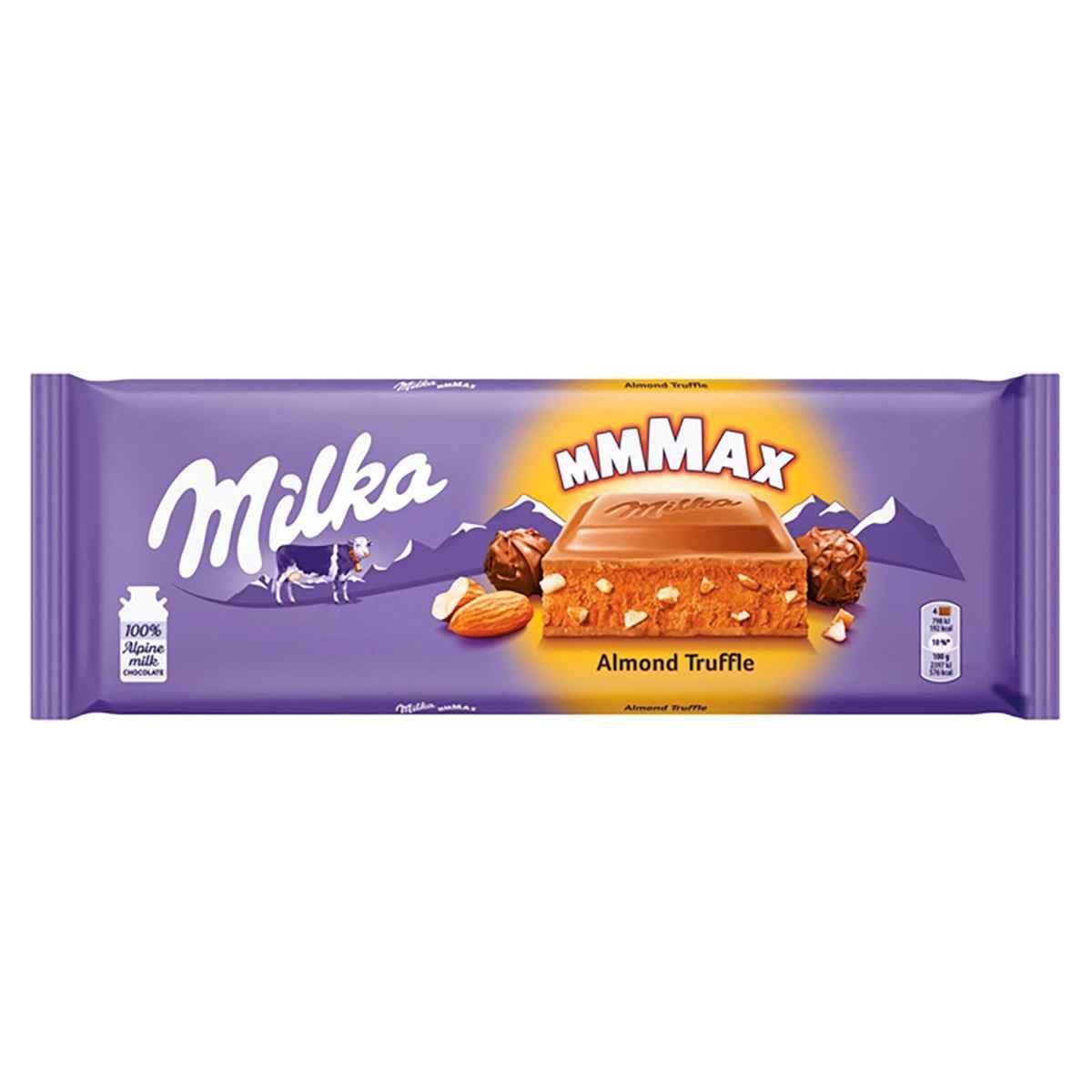Шоколад Milka Almond Truffle молочный с трюфельной начинкой и миндалем 300 гр., флоу-пак