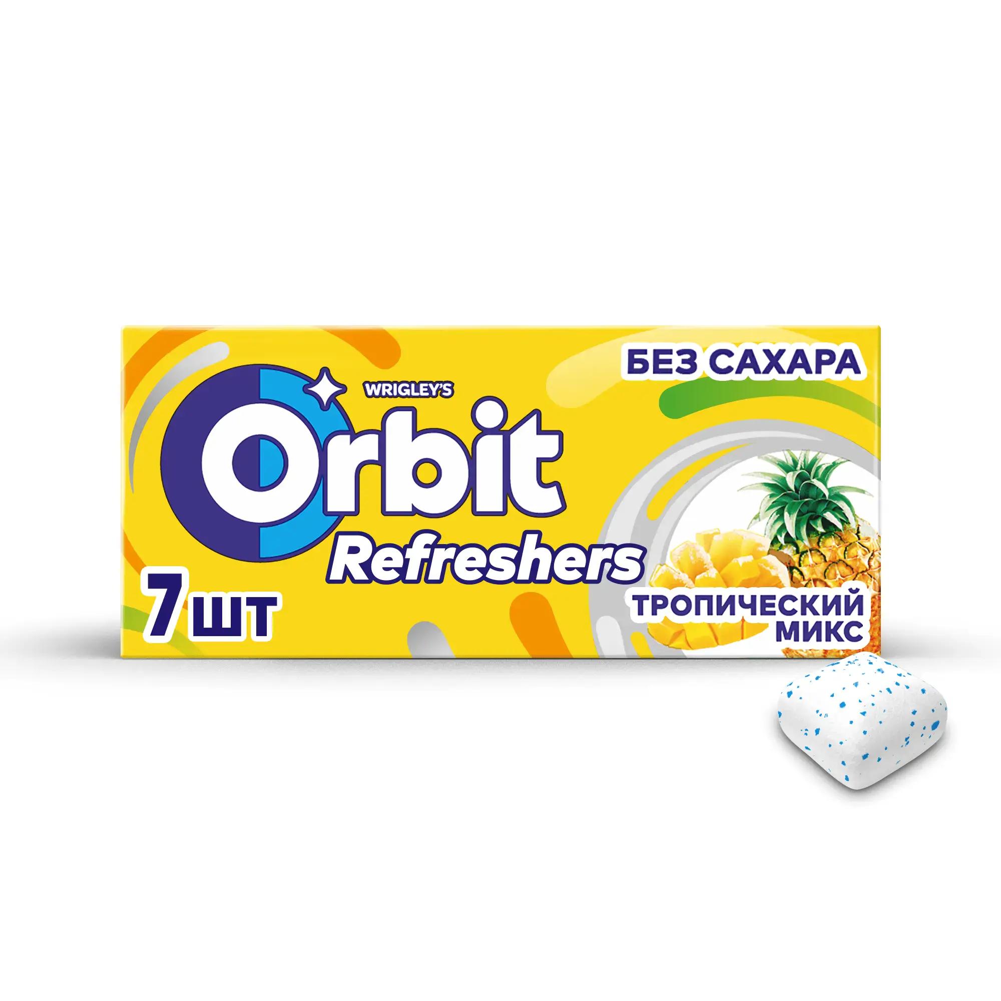 Жевательная резинка Orbit Refreshers тропический микс 16 гр., картон