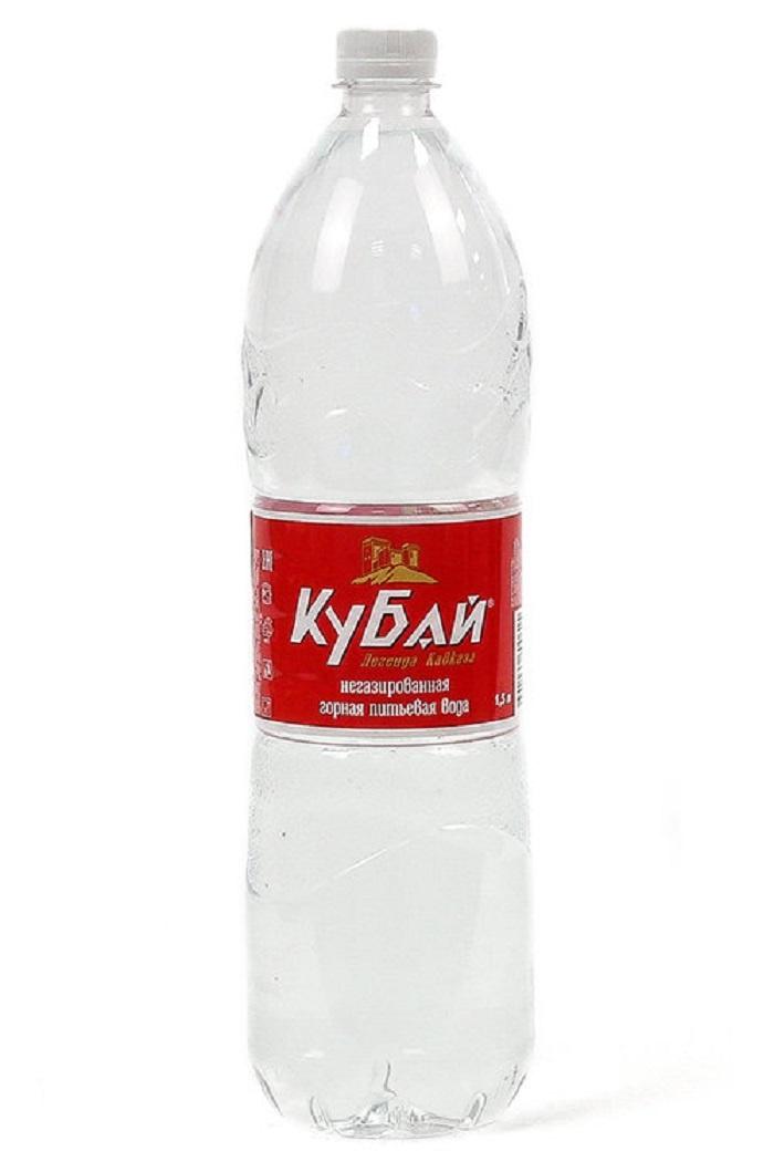 Вода негазированная Кубай природная столовая минеральная 1,5 л., ПЭТ