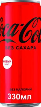 Напиток Coca-Cola газированный Zero СЛИМ Польша, 330 мл, ж/б