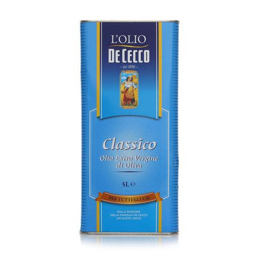 Масло оливковое De Cecco Еxtra virgin 100% нерафинированное, 5 л., ж/б