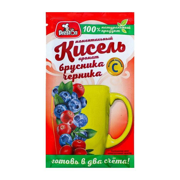 Кисель Preston с ароматом брусники и черники 30 гр., саше