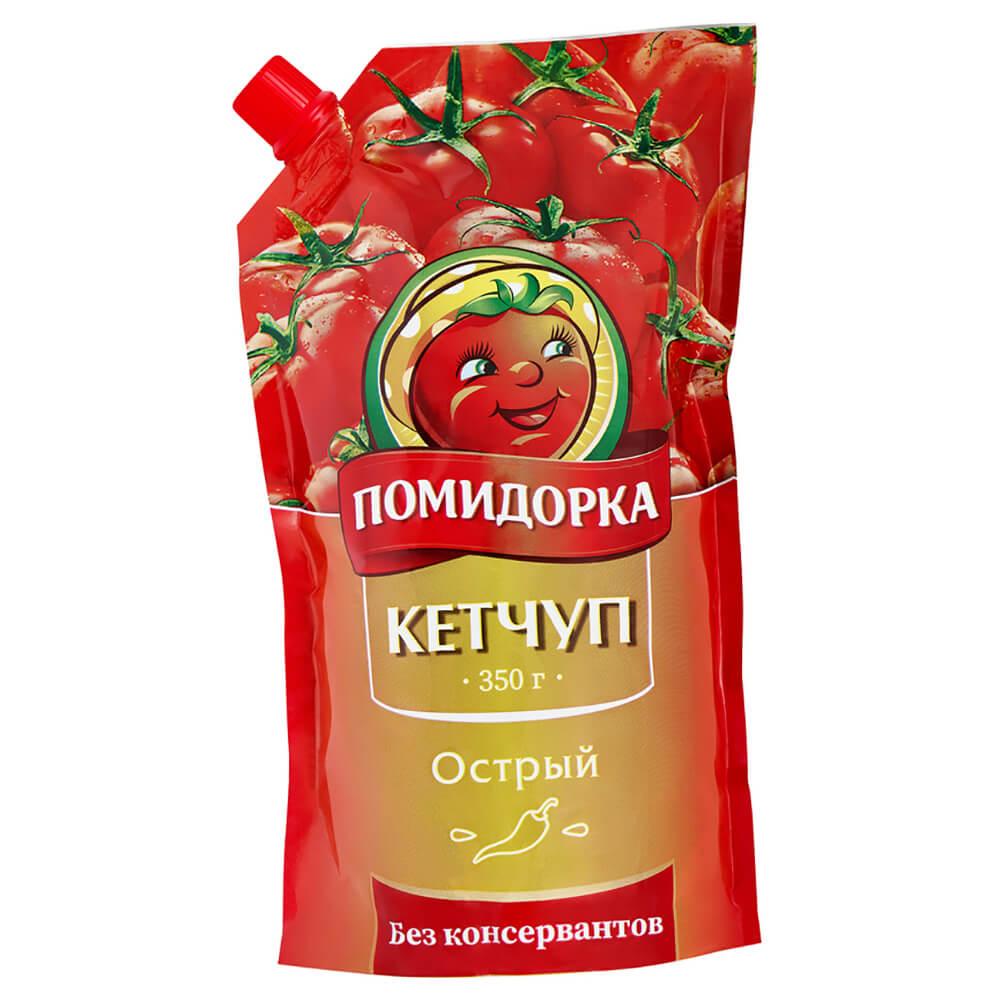 Кетчуп Помидорка томатный острый 350 гр., дой-пак