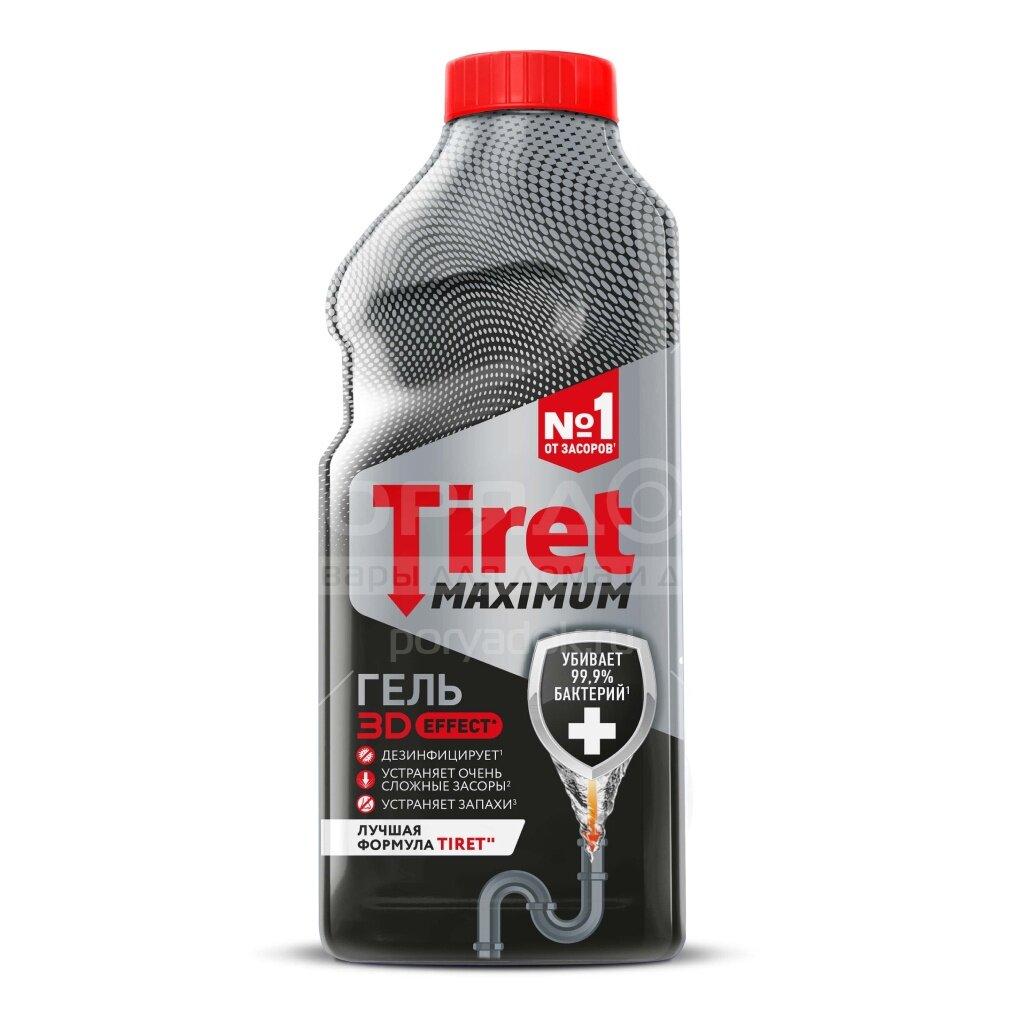 Средство Tiret Maximum дезинфицирующее для удаления засоров канализационных труб, 465 мл., ПЭТ