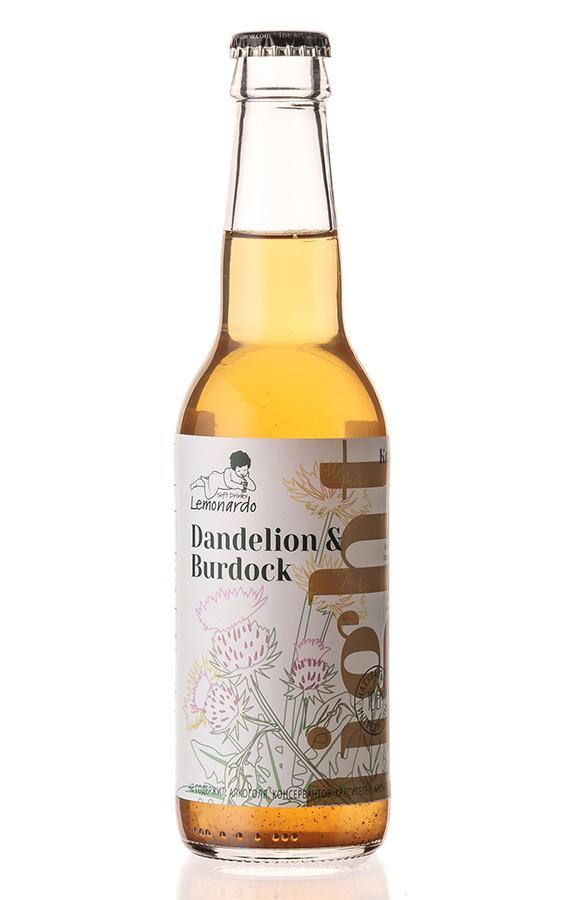 Лимонад Lemonardo Dandelion & Burdock Light Одуванчик и Лопух натуральный со стевией 330 мл., стекло