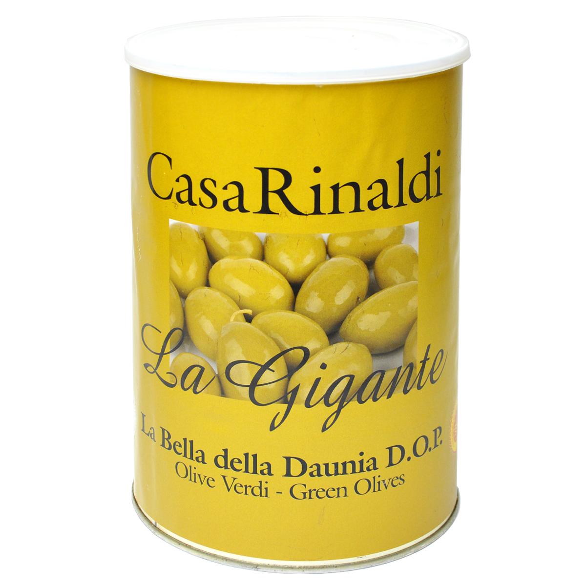 Оливки гигантские Casa Rinaldi Bella di Cerignola GGG DOP, 4,25 кг., ж/б