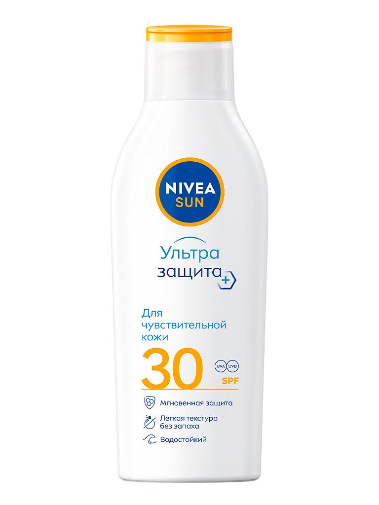 Солнцезащитный лосьон Nivea Ультразащитный для чувствительной кожи SPF 30 200 мл., ПЭТ