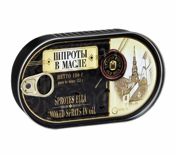 Шпроты в масле Старая Рига с ключом Балт-Фиш плюс, 175 гр., ж/б
