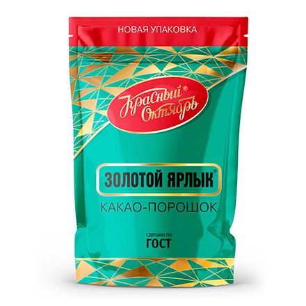 Какао Красный октябрь Золотой Ярлык 90 гр., дой-пак