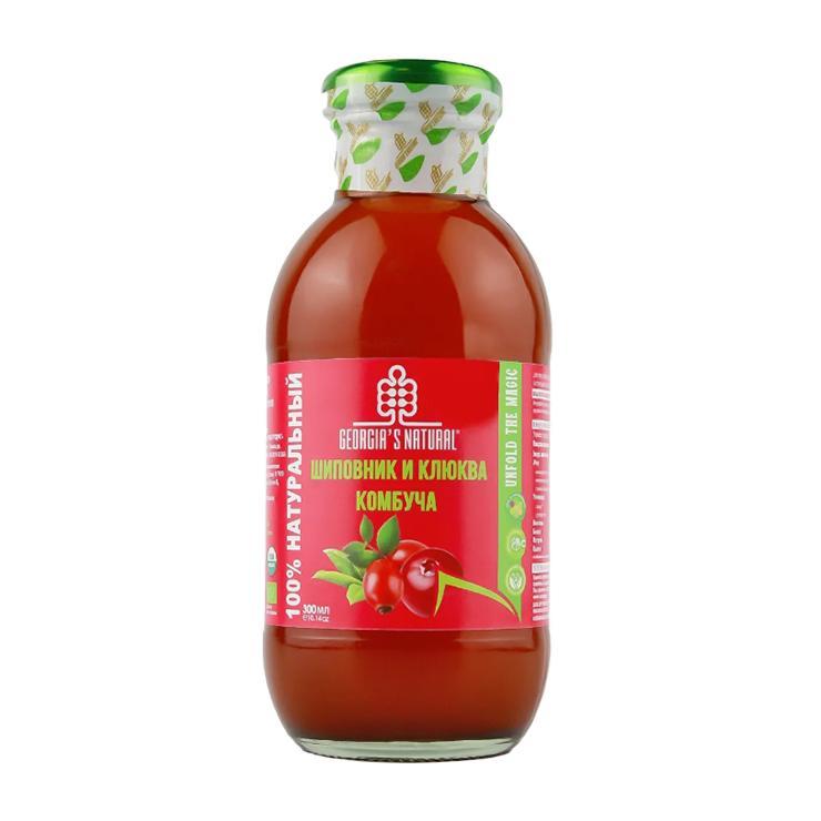 Комбуча Georgia's Natural Organic шиповник клюква 300 мл., стекло