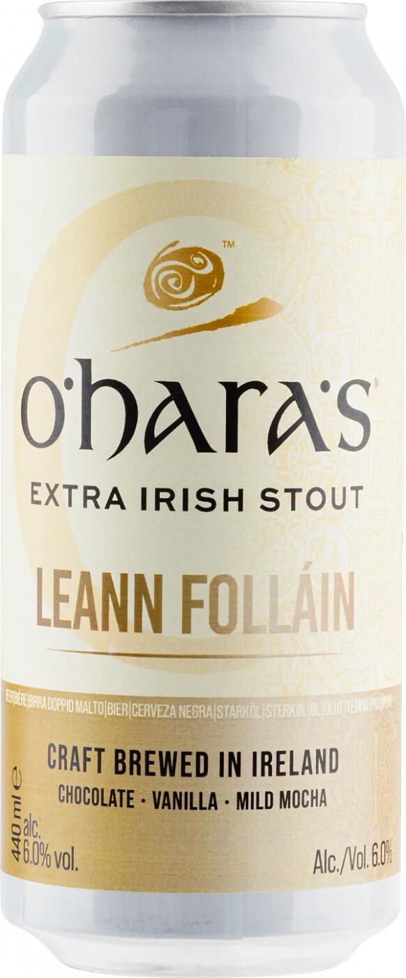Пиво O Hara's Leann Follain 6,0% тёмное 440 мл., ж/б