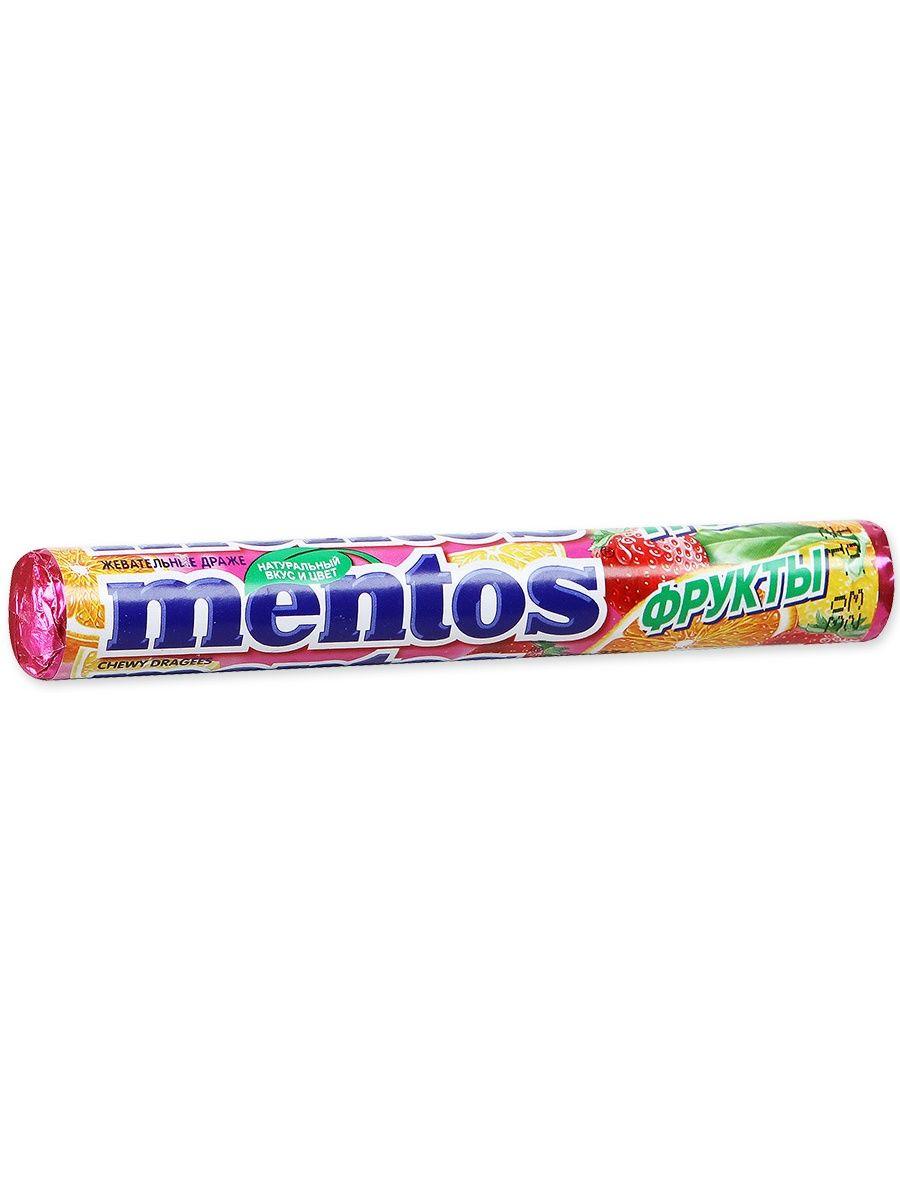 Конфеты жевательные Mentos мята 37,5 гр., обертка